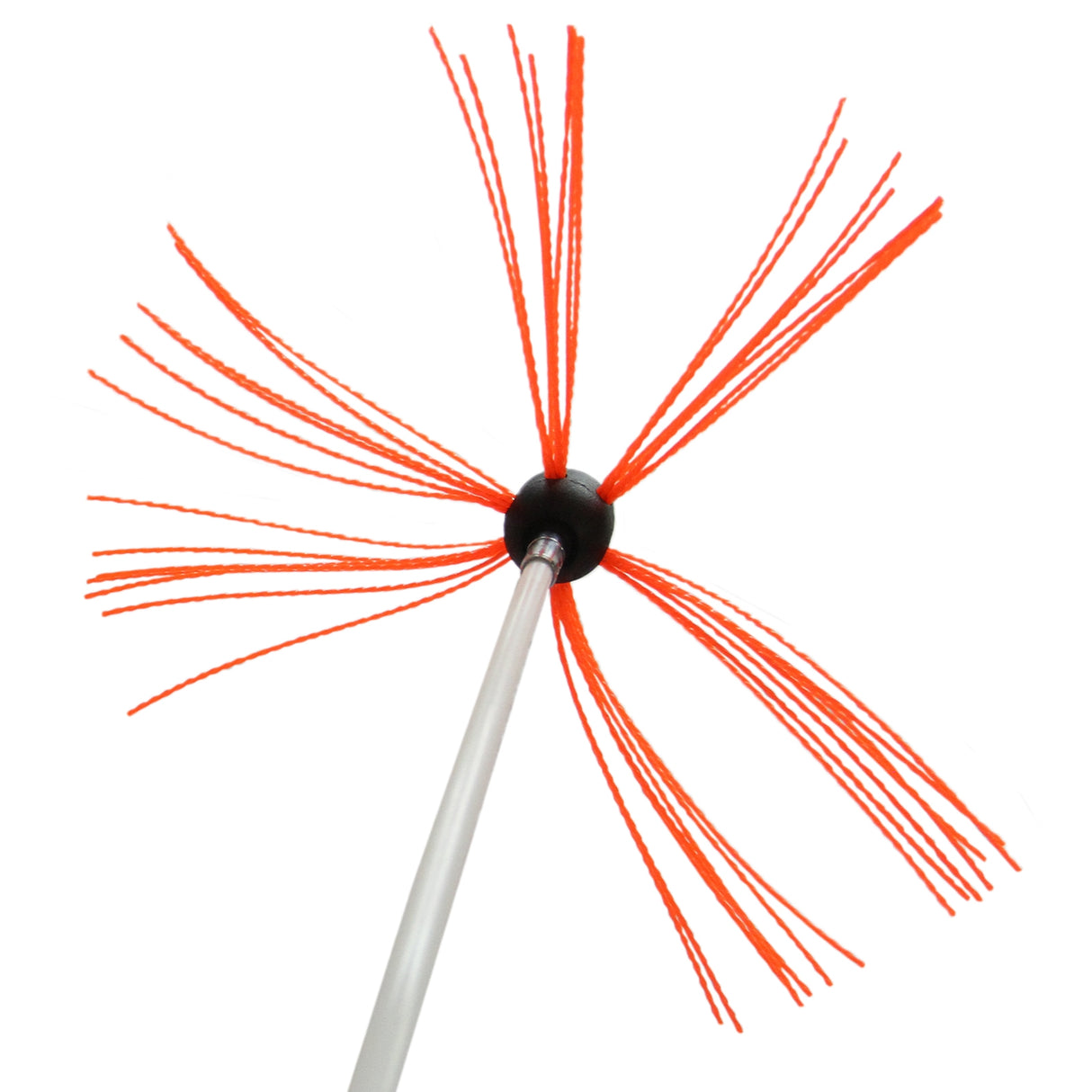 Scovolo spazzacamino MaxBlast 7m con manico in alluminio e setole arancioni, ideale per la pulizia dei camini e delle canne fumarie