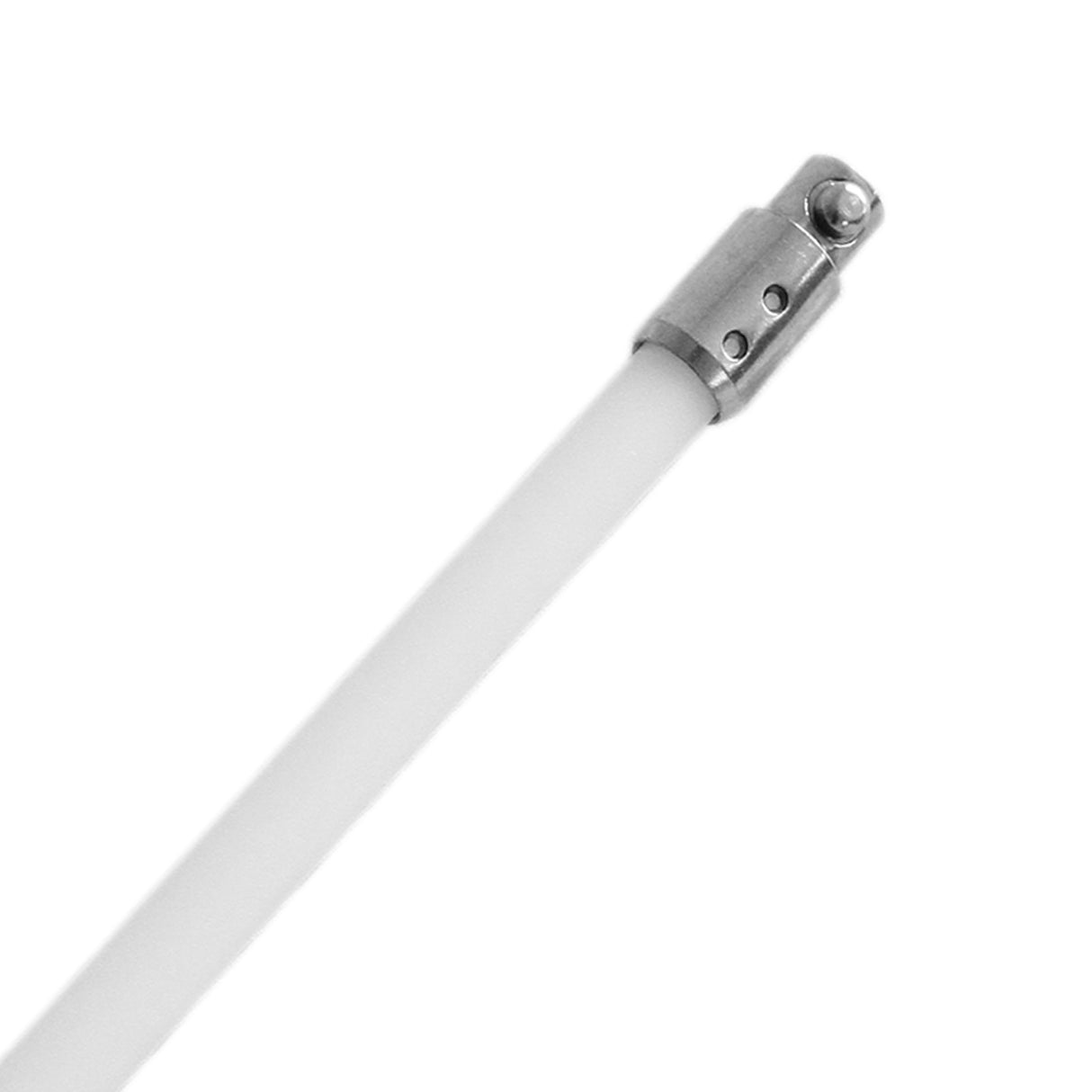 Scovolo spazzacamino MaxBlast lungo 7m, con asta bianca in plastica e attacco metallico lucido per una pulizia efficace