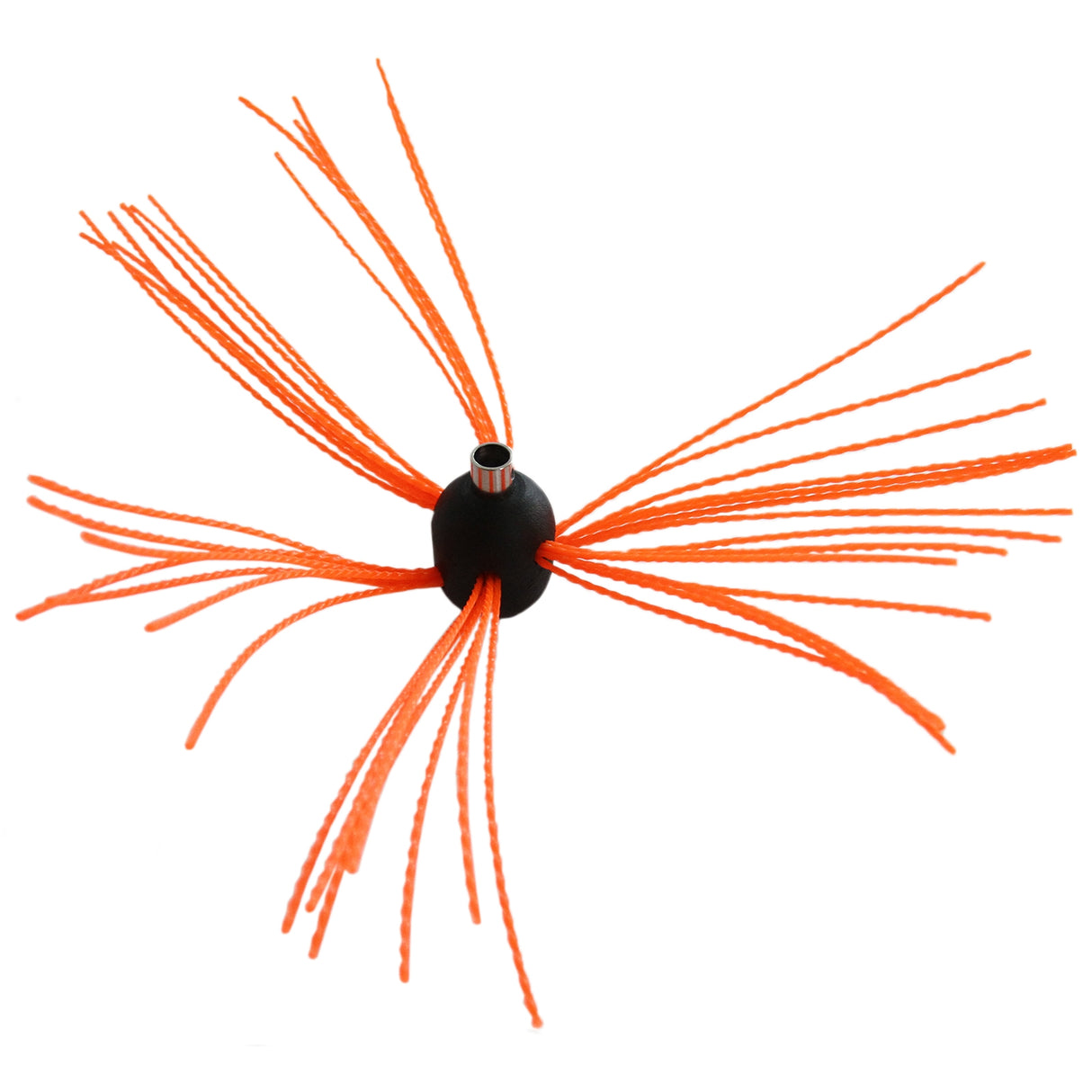 Scovolo Spazzacamino MaxBlast 7m con setole arancioni flessibili e testa nera, ideale per pulire camini e canne fumarie