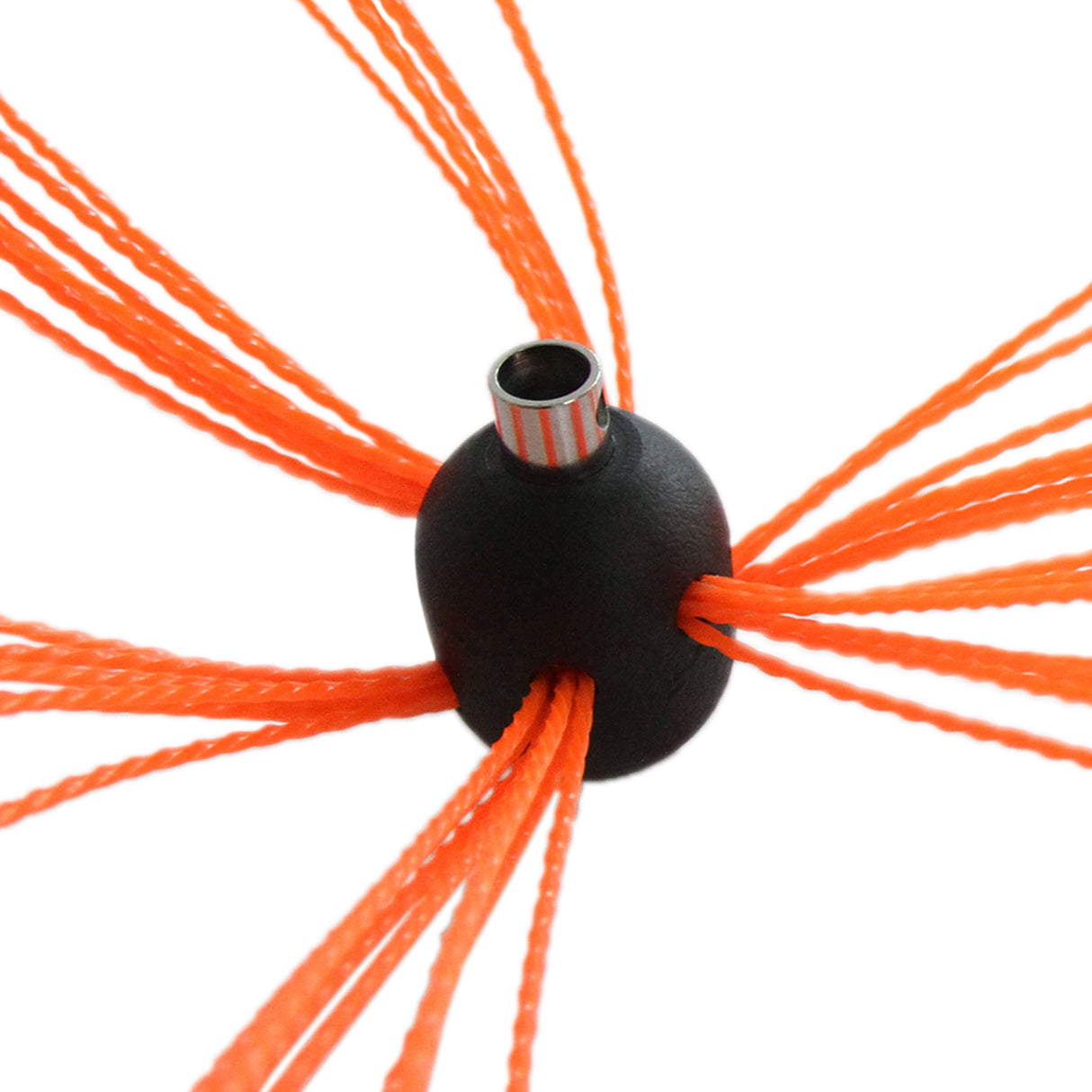 Scovolo Spazzacamino MaxBlast 7m con manico nero e setole arancioni, progettato per pulire camini in modo efficace e sicuro