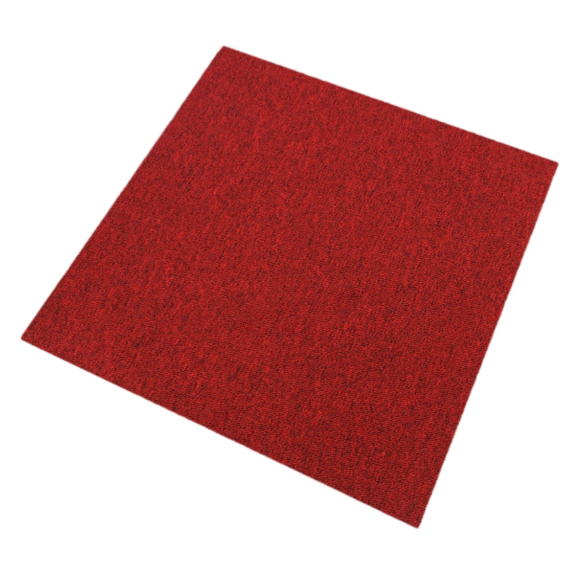 40 Mattonelle di Moquette 10mq in Sabbia & Rosso Scarlatto
