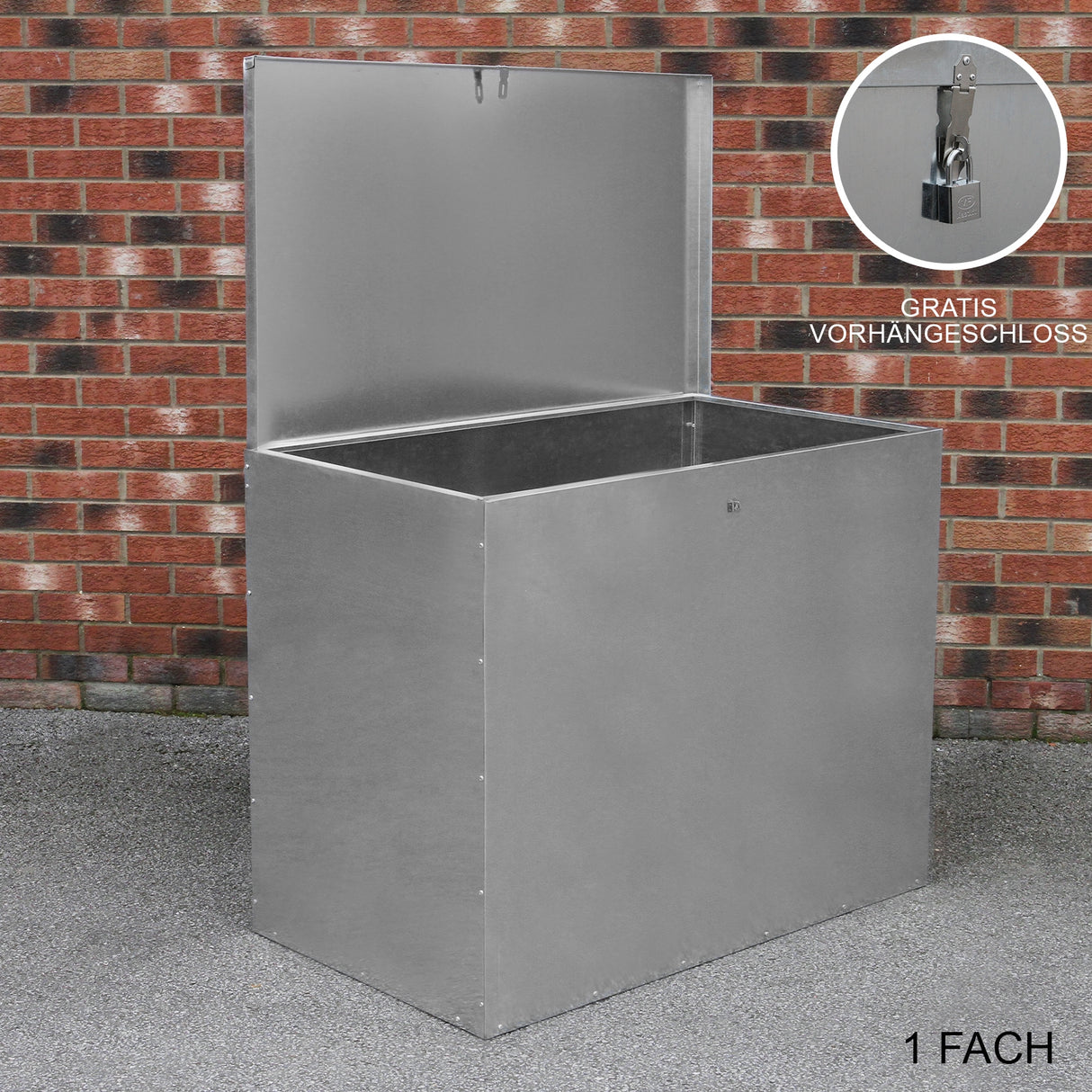 Contenitore per Mangimi Galvanizzato - 1 Scomparto