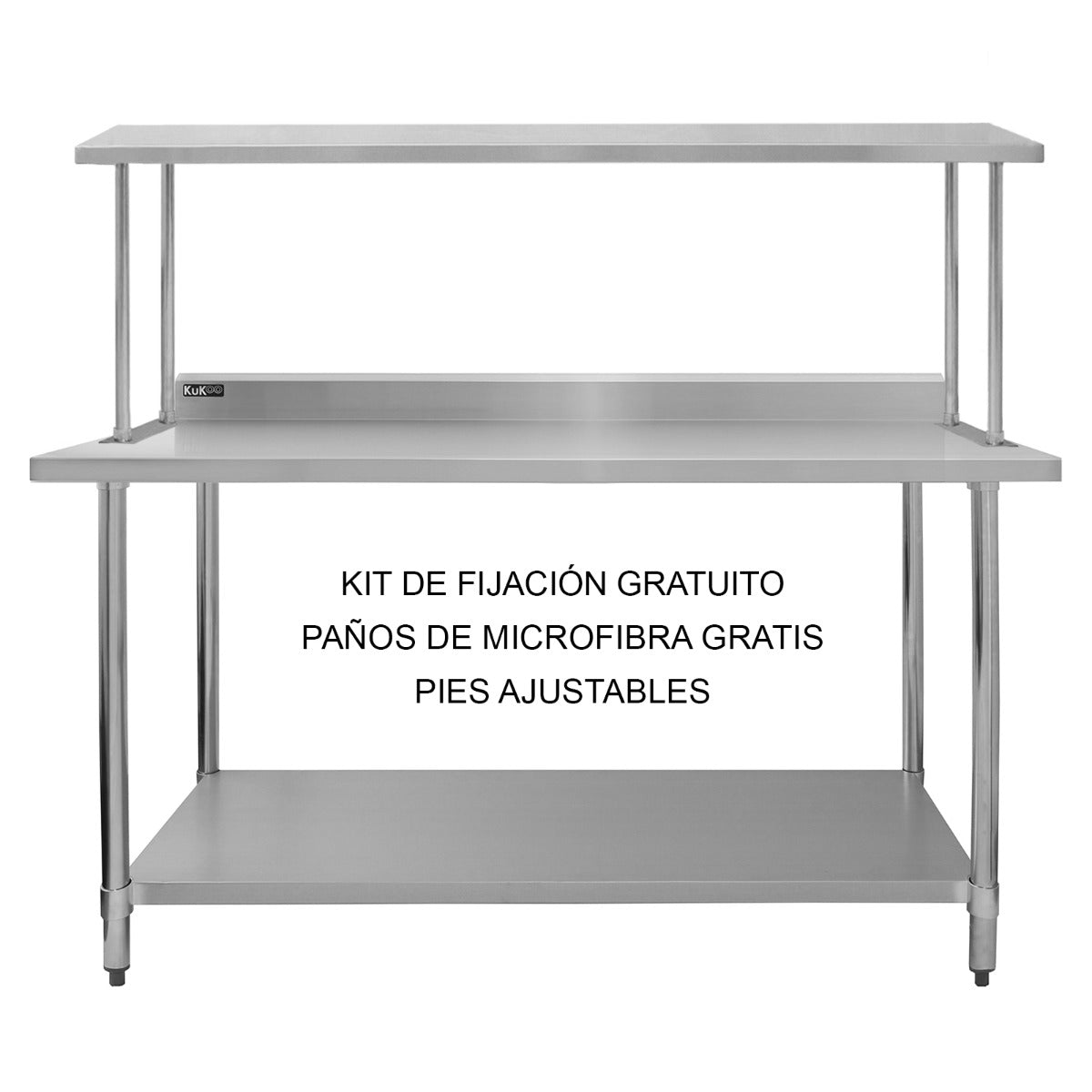 Set Tavolo e Ripiano da Cucina Ristorante KuKoo, Mensola Singola - 180cm