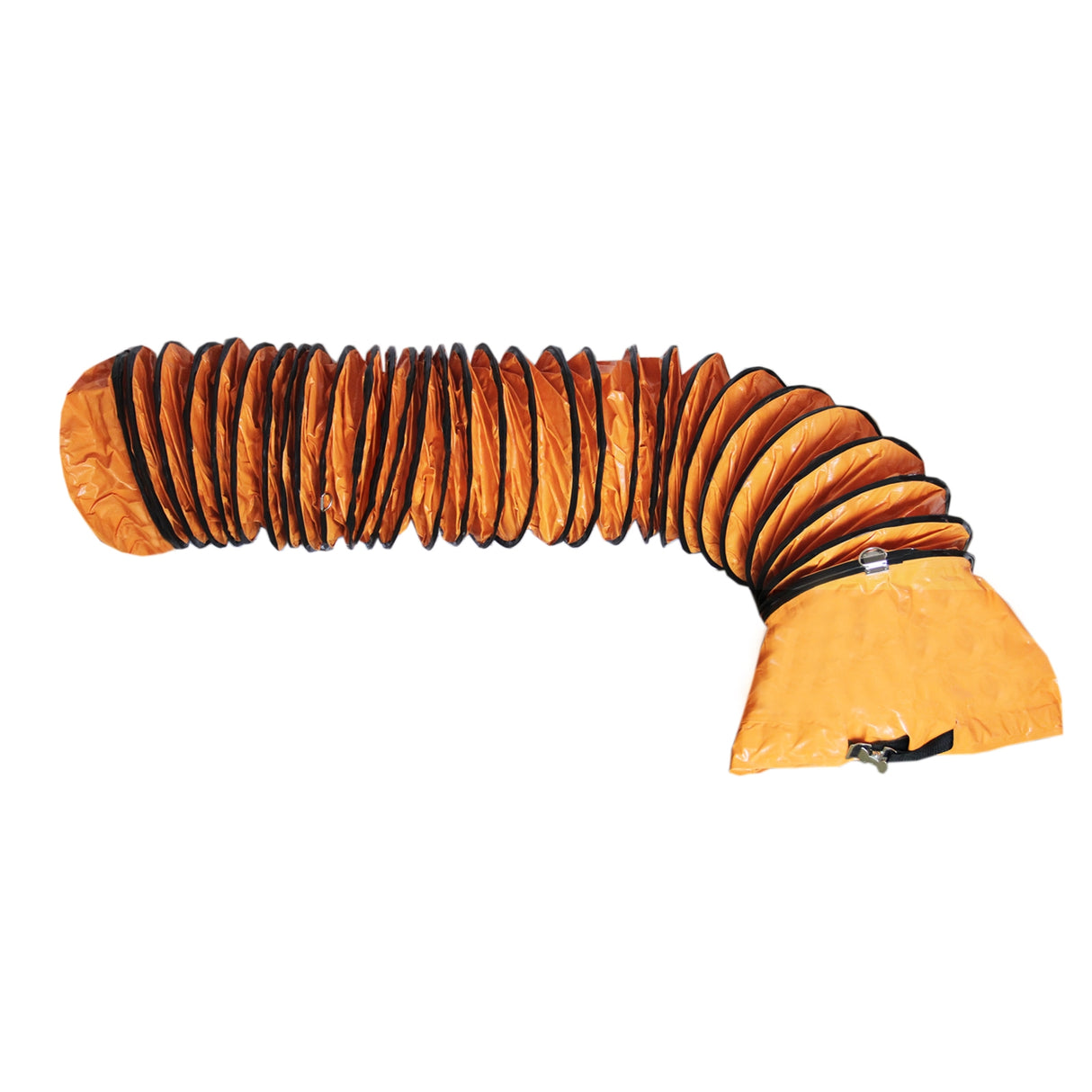 Ventola di aspirazione arancione flessibile da 300mm, con tubo a spirale di 12m, ideale per ventilazione e aspirazione efficiente