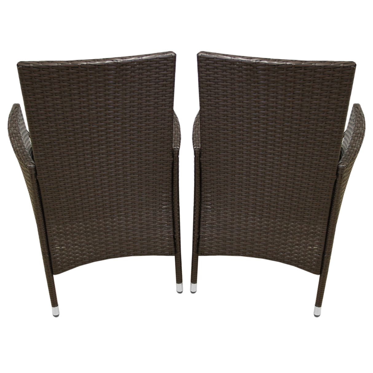 Set da bistrò Jardí in rattan Marrone
