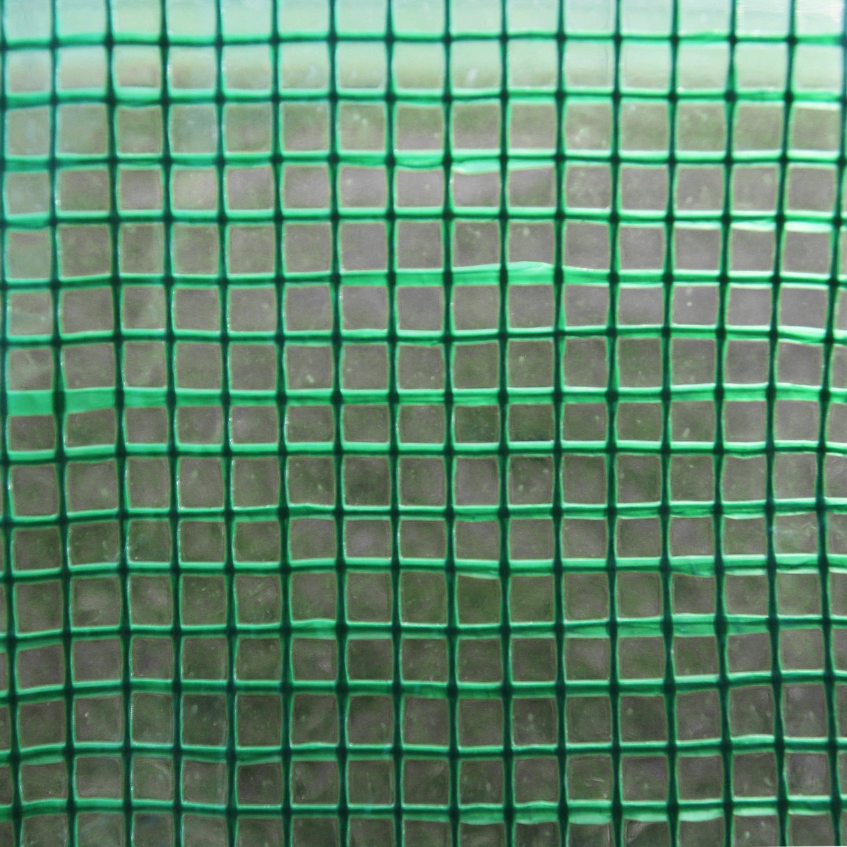 Rete verde a maglie quadrate, utilizzata per la serra da giardino, con texture resistente e materiale plastico per supportare piante