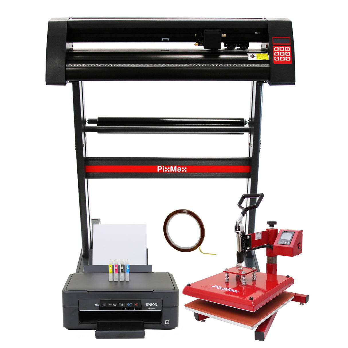 Pressa oscillante da 38 cm, taglierina per vinile da 720 mm e stampante Epson