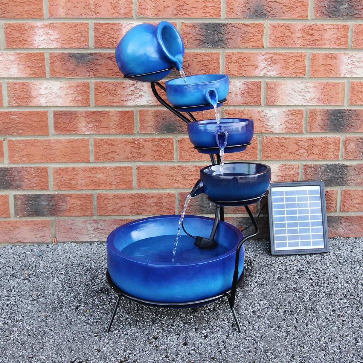 Fontana Solare a Cascata - Blu