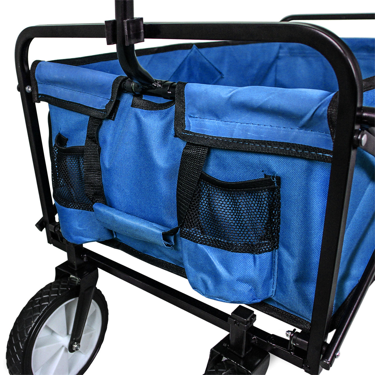 Carrello Pieghevole Fuoristrada 70kg Ruote 360° Acciaio Blu