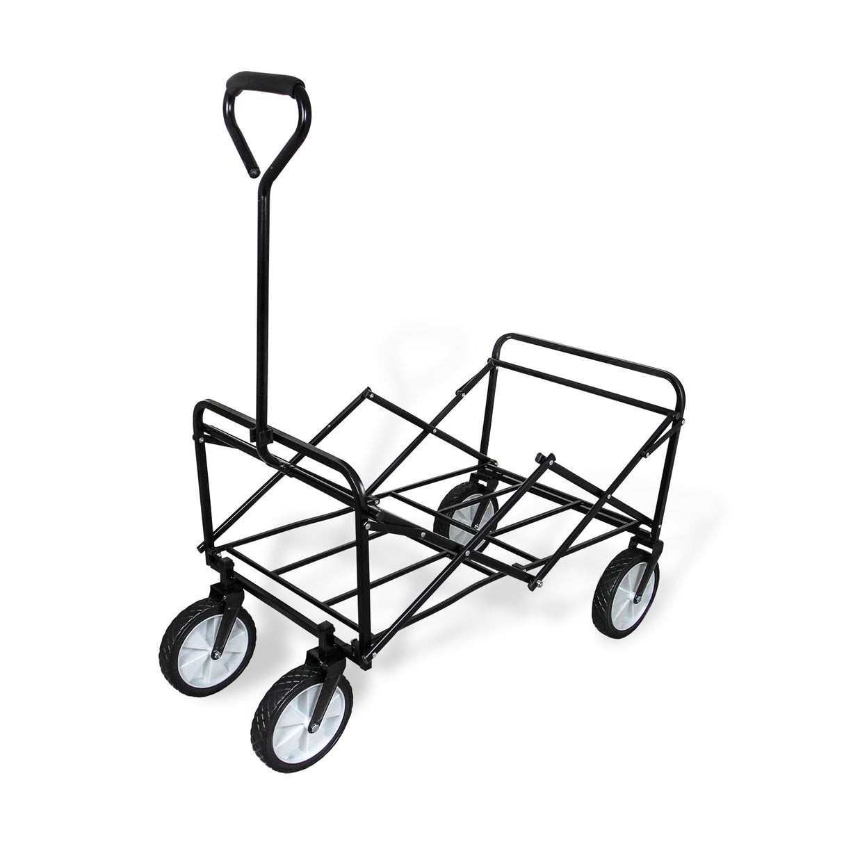 Carrello Pieghevole Fuoristrada 70kg Ruote 360° Acciaio Grigio