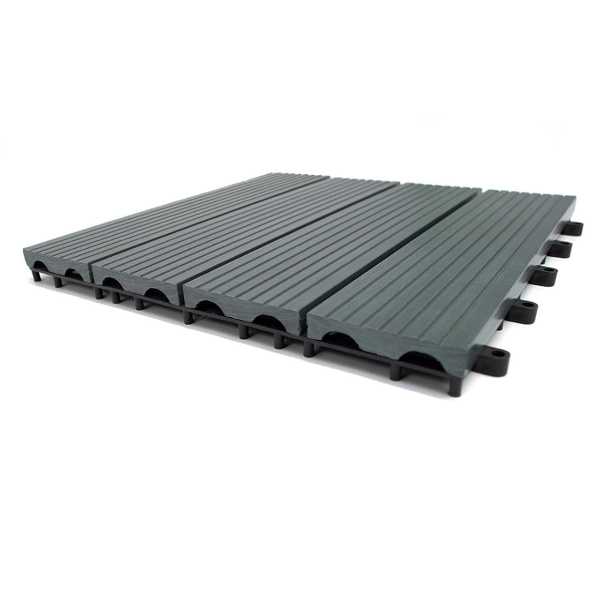 Piastrelle da Giardino in WPC 30x30cm - 33 Pezzi - Grigio