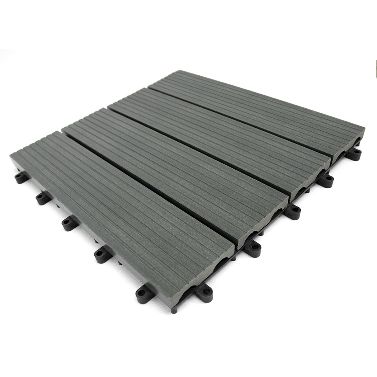 Piastrelle da Giardino in WPC 30x30cm - 33 Pezzi - Grigio