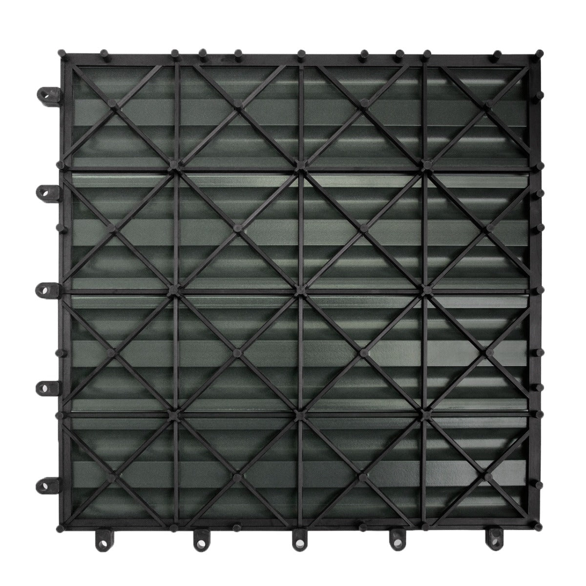 Piastrelle da Giardino in WPC 30x30cm - 33 Pezzi - Grigio