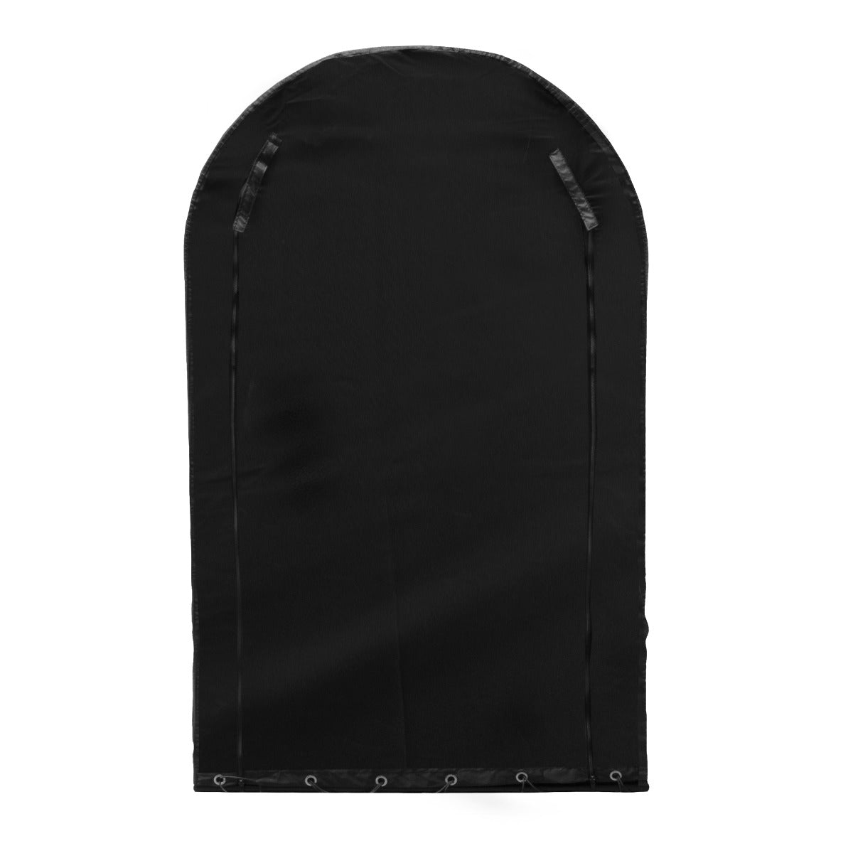 Tenda per biciclette nera in tessuto resistente, forma arcuata, con occhielli per un facile fissaggio e protezione ottimale