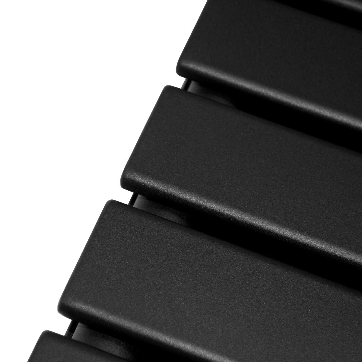 Radiatore a Elementi Piatti - Nero Opaco - 180cm x 42cm