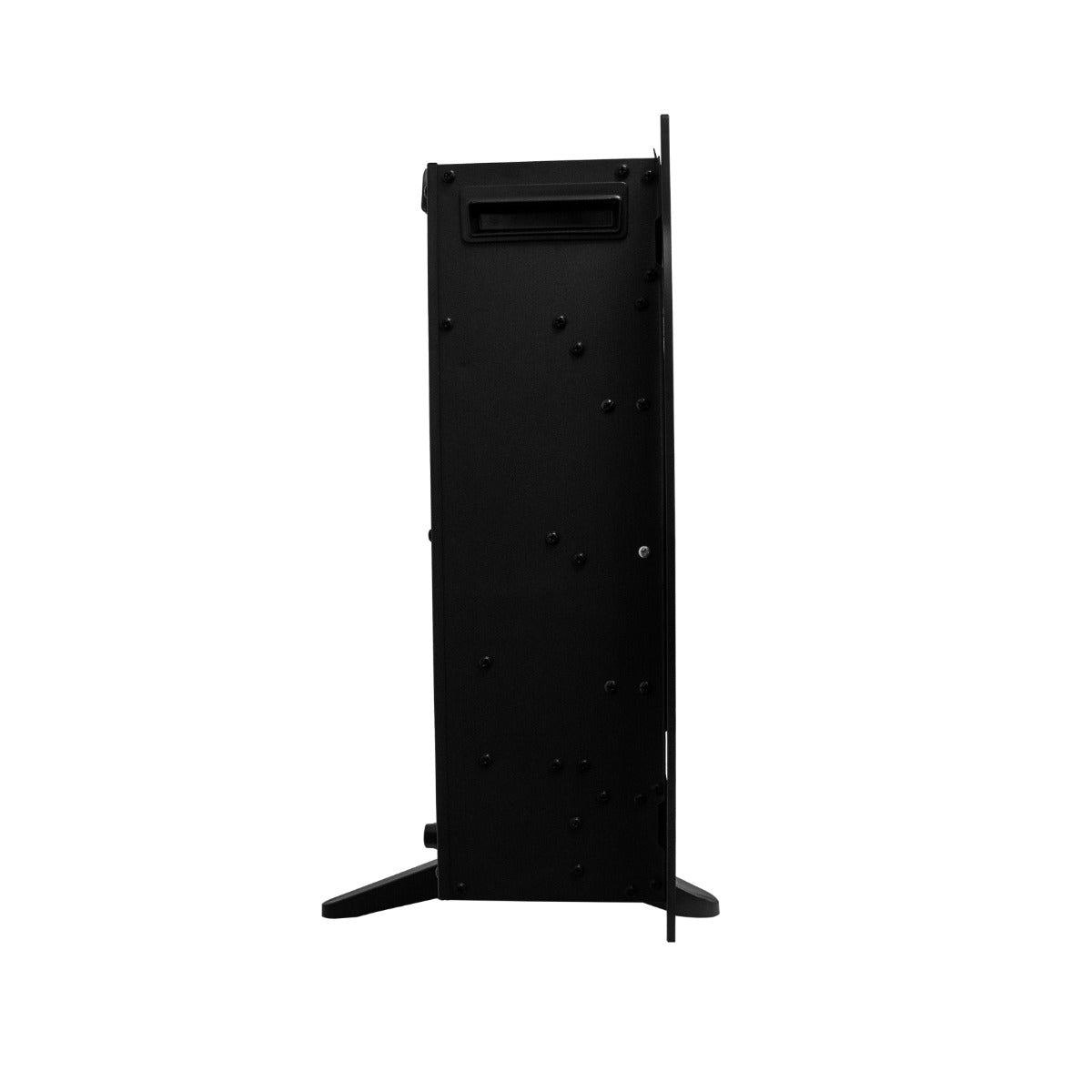 Caminetto elettrico da incasso da 60 pollici, design moderno, finitura nera opaca, struttura robusta e linee eleganti
