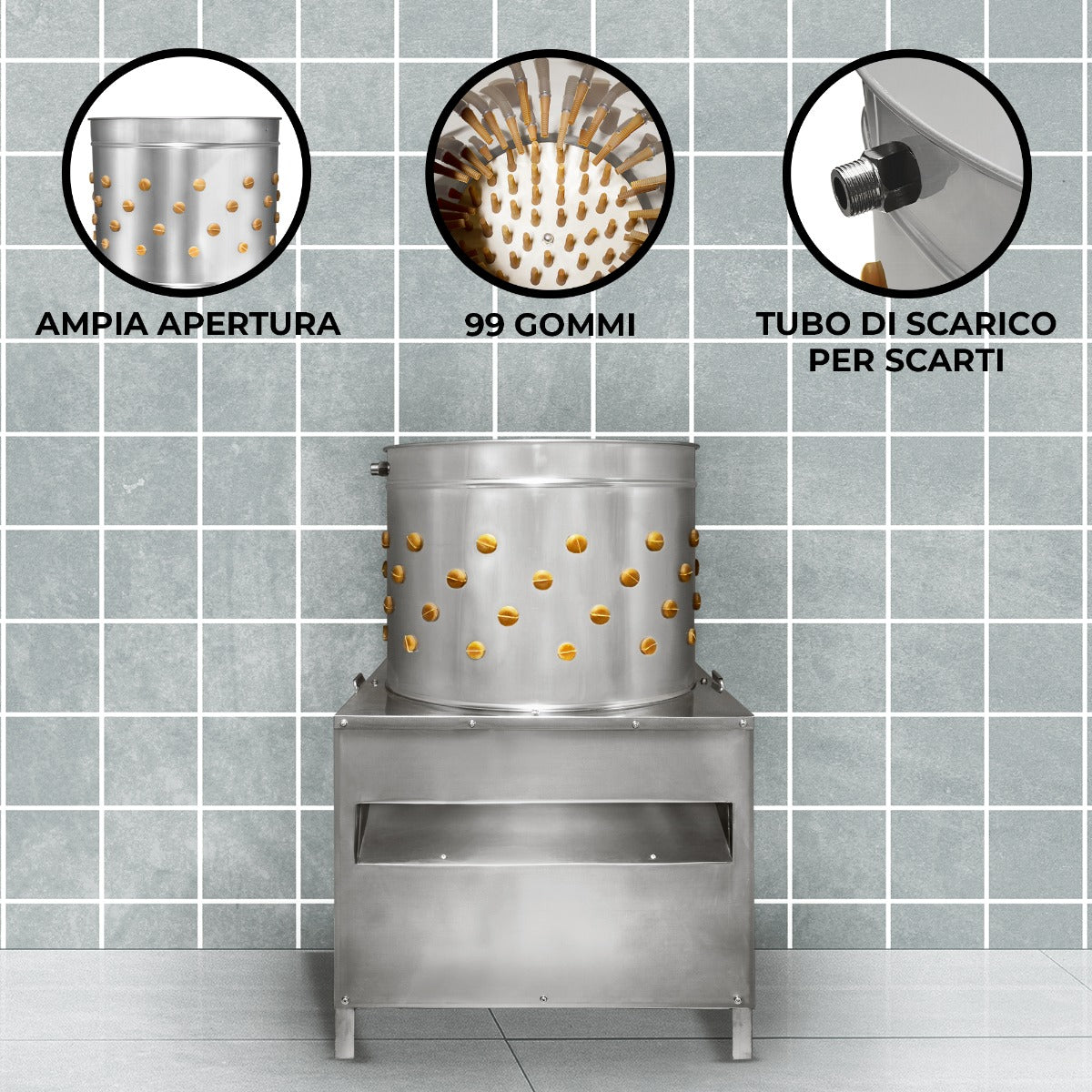 KuKoo Macchina Spiumatrice per pollame – 50cm