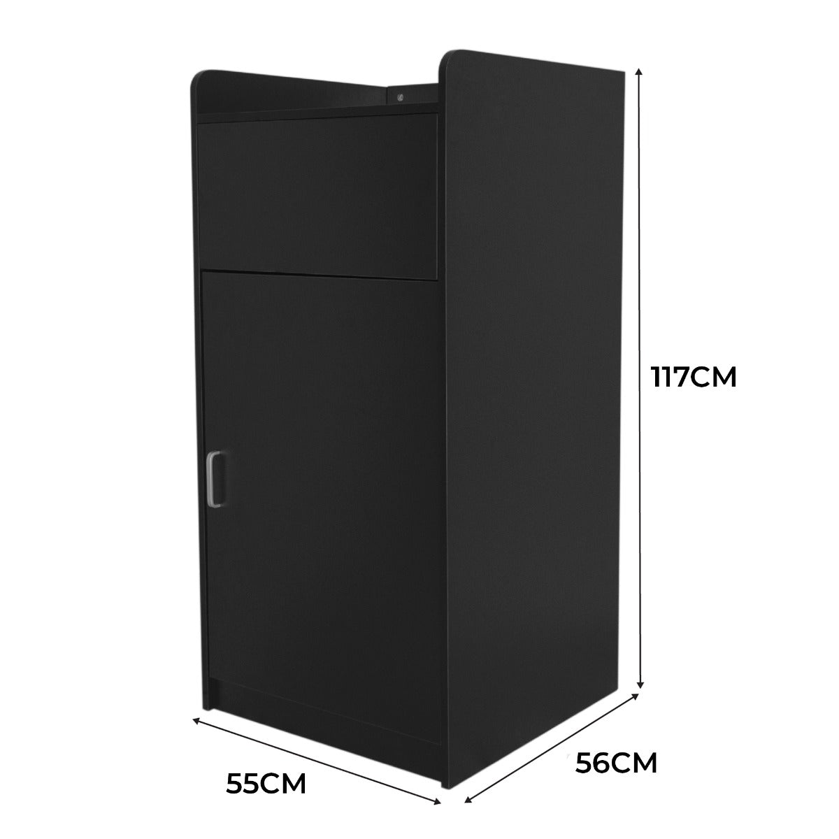 Contenitore Pattumiera Svuota Vassoi in Legno - Nero