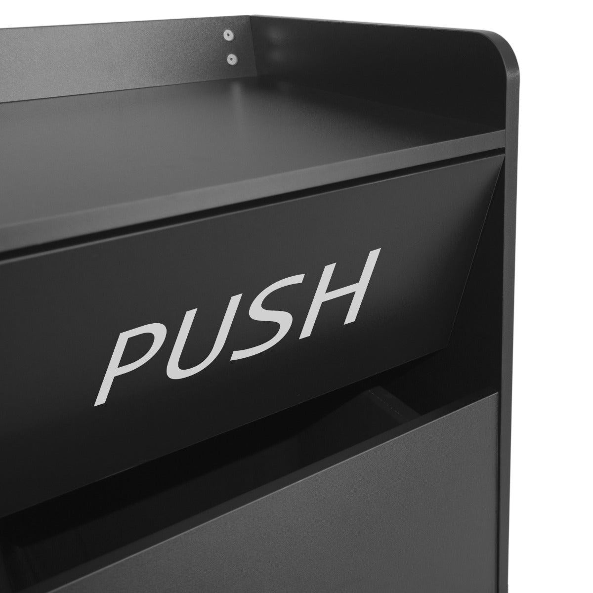 Contenitore Pattumiera Svuota Vassoi in Legno - Nero