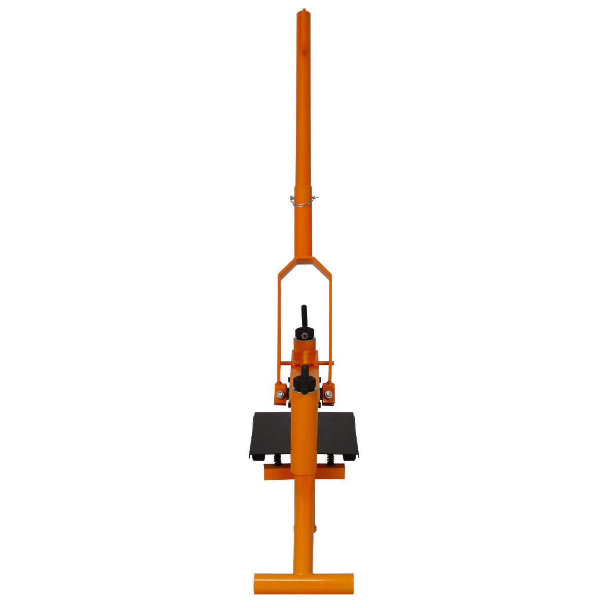 Taglia mattoni T-Mech di 330mm, struttura robusta arancione, manico lungo, base nera, progettata per tagli precisi e facili