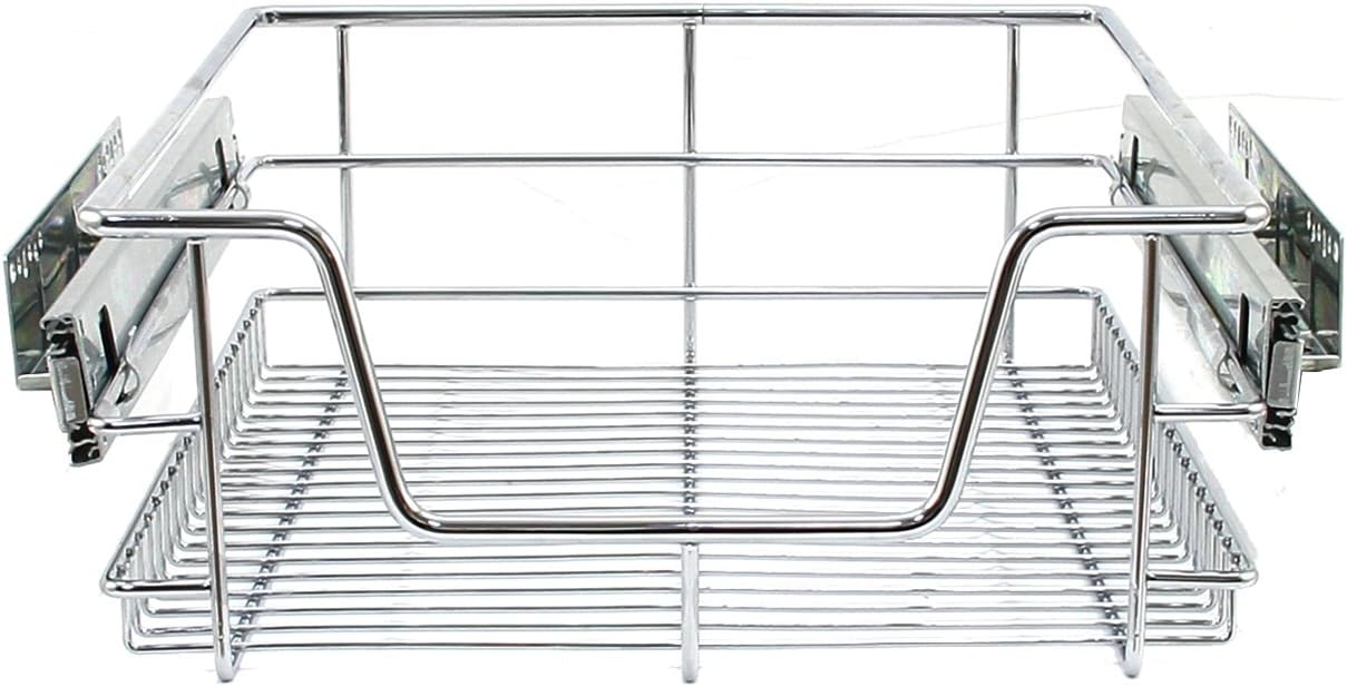 Cestelli Estraibili da Cucina in Acciaio - Mobile da 40cm - 2 Cesti