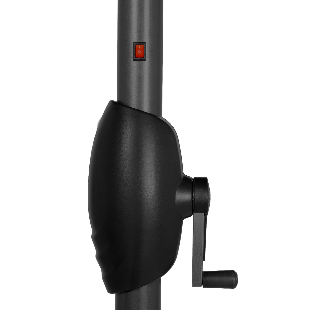 Ombrellone LED Inclinabile 2,7m Beige con Base e Luci Solari