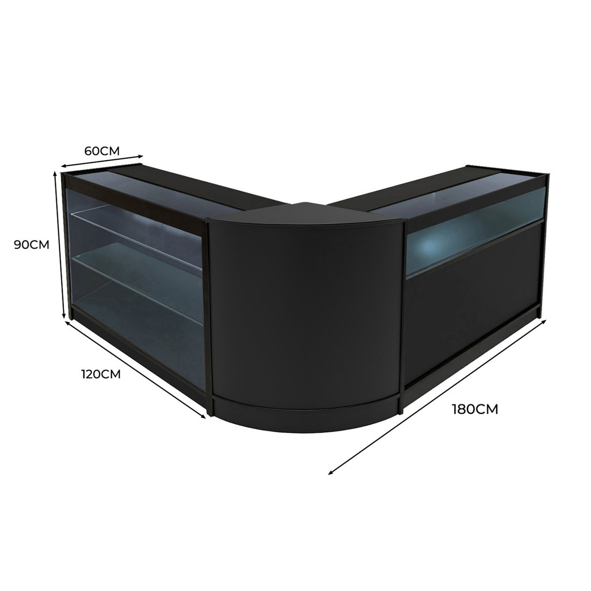 Set Banconi Negozio Triton LED K1200 B1200 & CM60 - Nero