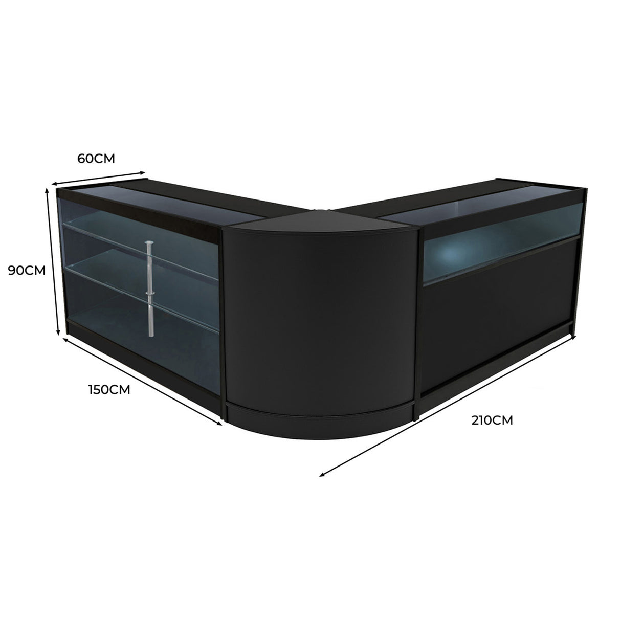 Set Banconi Negozio Triton LED K1500 B1500 & CM60 - Nero