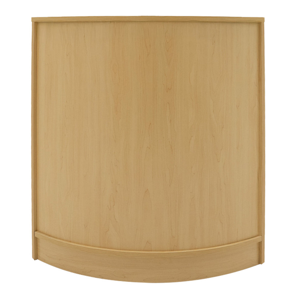 Set banconi Helios in legno d'acero chiaro con design curvo, ideale per eventi, dotato di illuminazione LED integrata