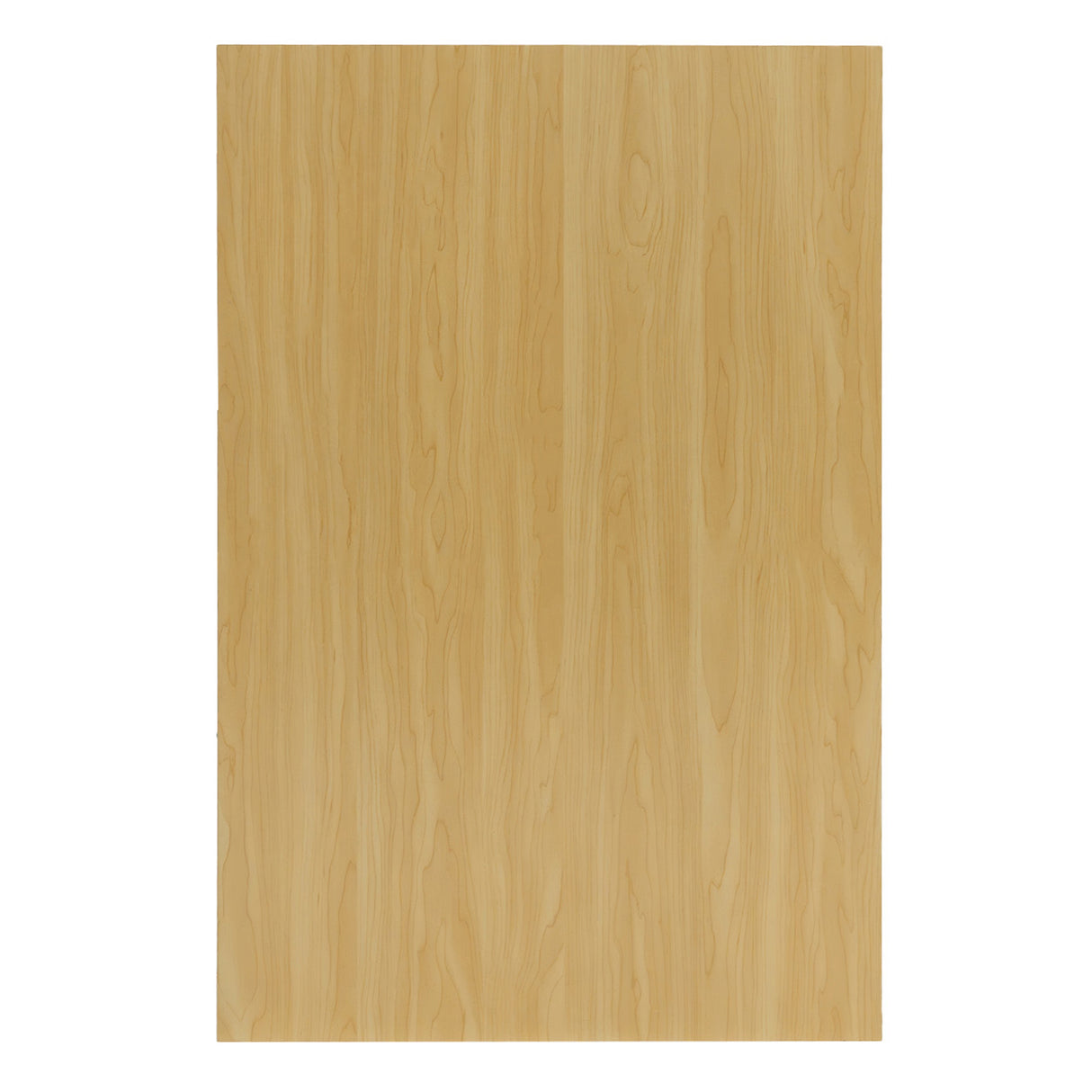 Piano in legno d'acero chiaro, con venature naturali, superficie liscia e lucida, ideale per banconi con illuminazione LED