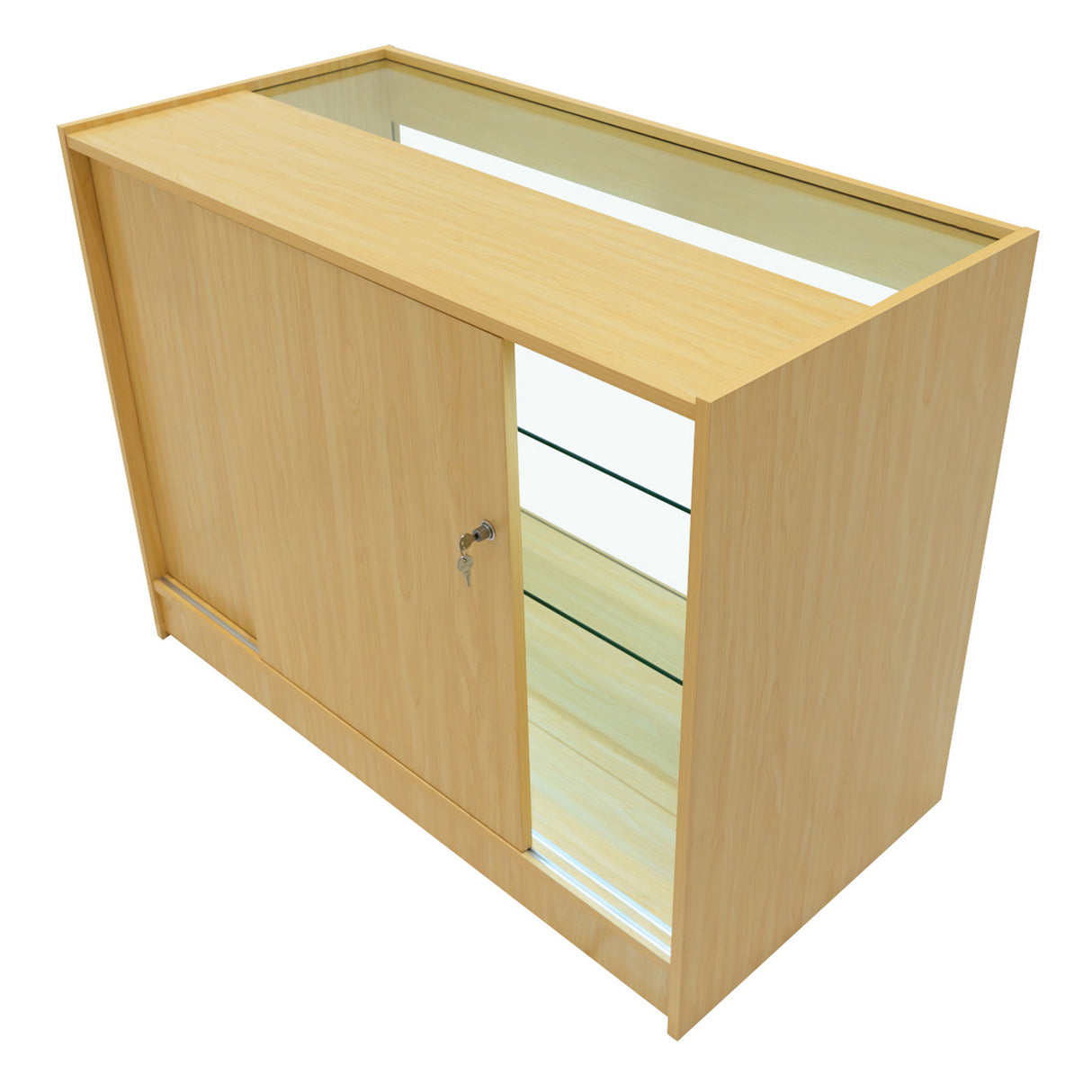 Set Bancone Negozio Apollo LED con 2x K1200 + Angolare LM60 - Acero