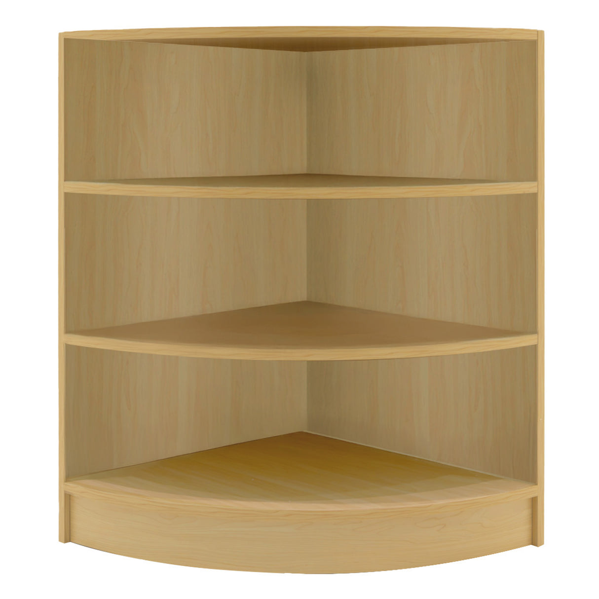 Set bancone negozio Apollo in legno d'acero, angolare, con ripiani lisci e finitura chiara, ideale per esposizione prodotti