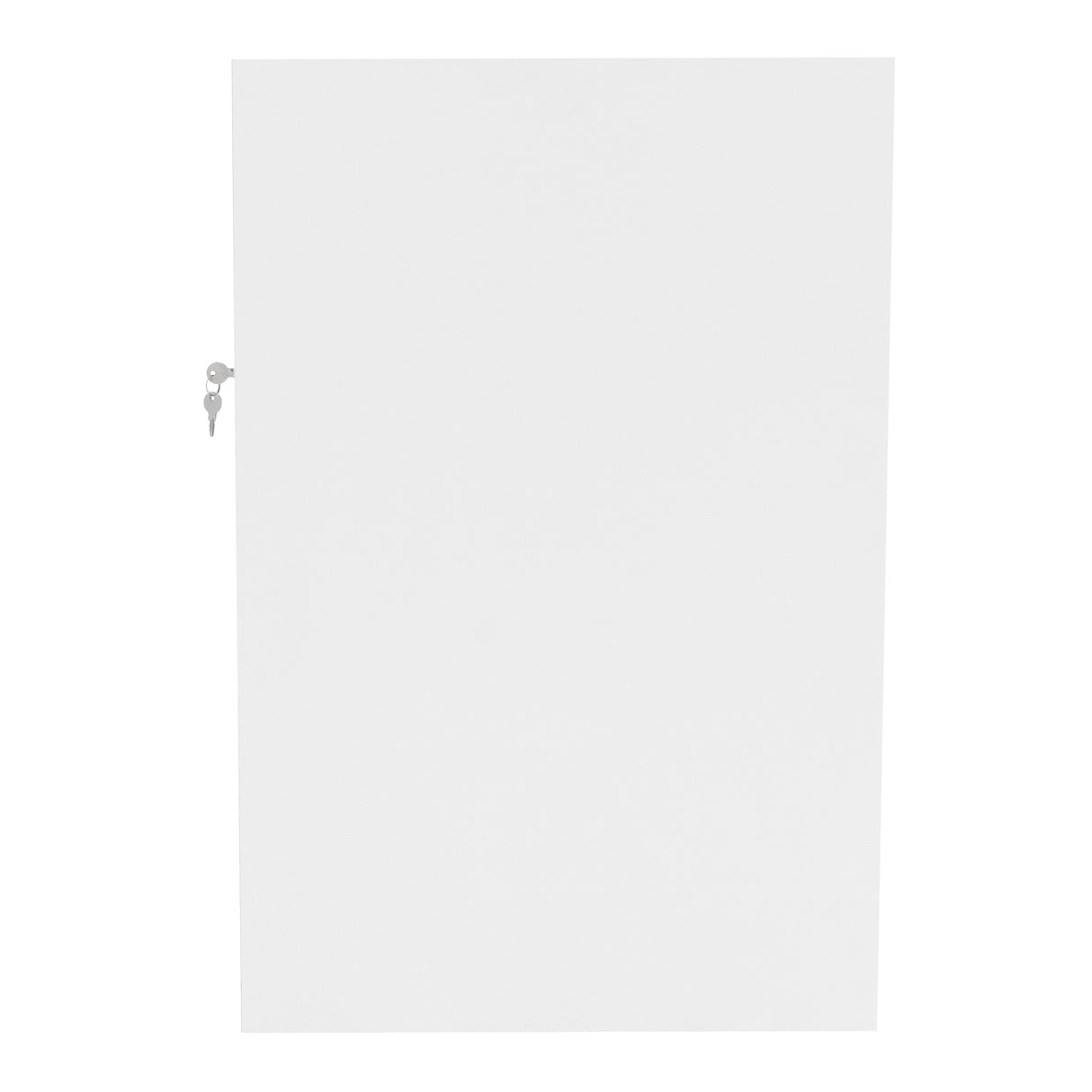 Set di banconi negozio Calliope in bianco, con finitura liscia e lucida, dotati di illuminazione LED per un aspetto moderno e accattivante