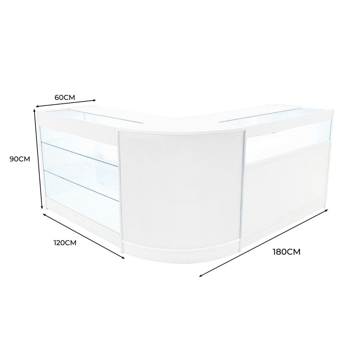 Set Banconi Negozio Triton LED K1200 B1200 & CM60 - Bianco