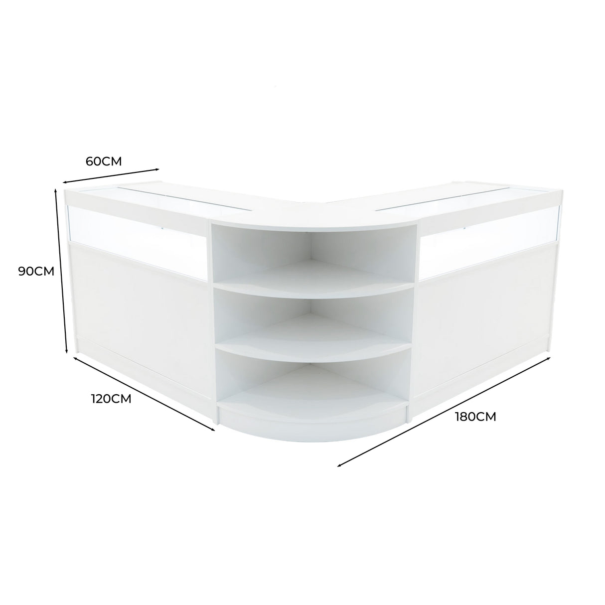 Set Bancone Theseus LED con LM60 + 2 x B1200 - Bianco