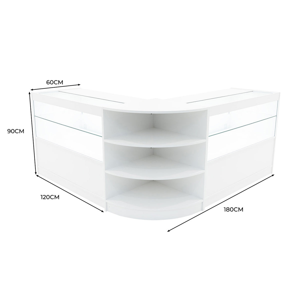 Set Banconi da Negozio Andromeda LED C1200 x2 e LM60 – Bianco