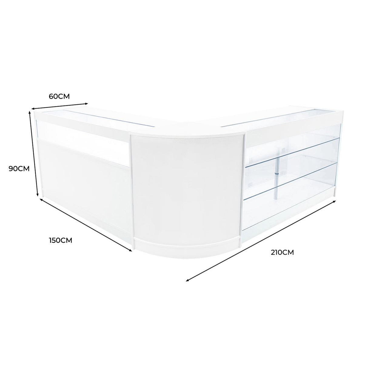 Set Banconi Negozio Triton LED K1500 B1500 & CM60 - Bianco