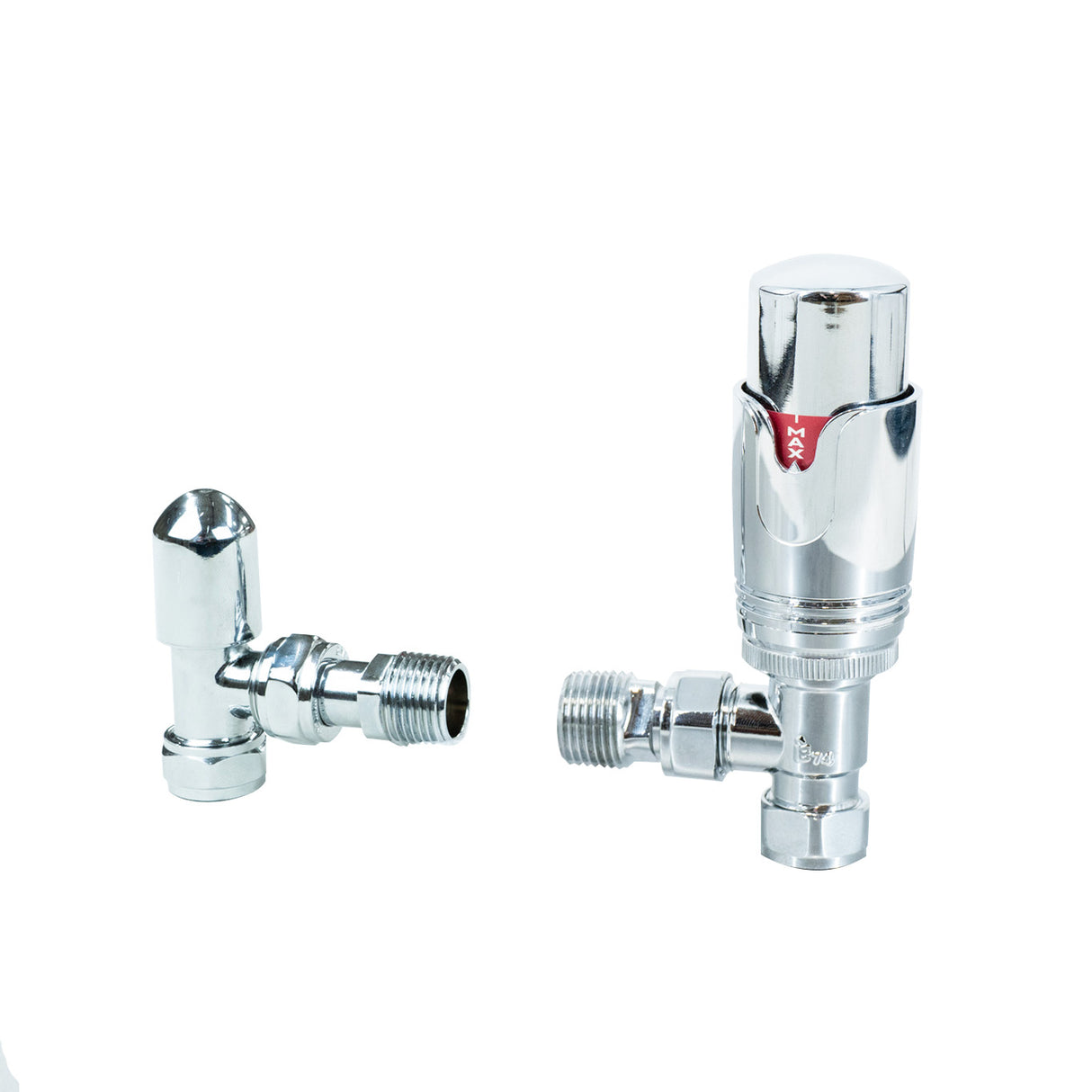 Valvole cromate per radiatore, con finitura lucida e dettagli eleganti, adatte per un radiatore grigio antracite 1800 x 420 mm