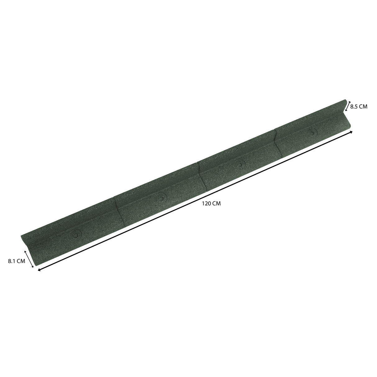 Bordura Flessibile da Giardino 24 x 1,2 m con Martello in Gomma - Verde