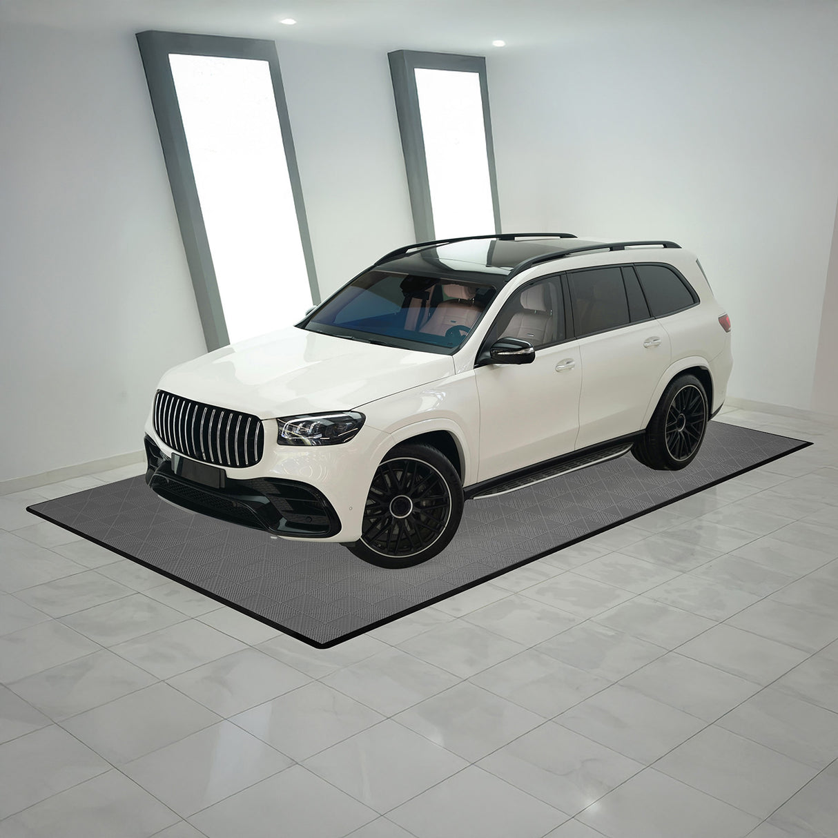 Piastrelle Ventilate 6m x 6m Per Garage e Officine, Antiscivolo - Grigio