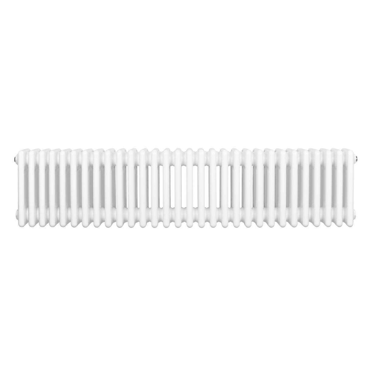 Radiatore tradizionale a 4 colonne, bianco lucido, misura 300 x 1370 mm, con finitura liscia e design elegante per riscaldamento efficace