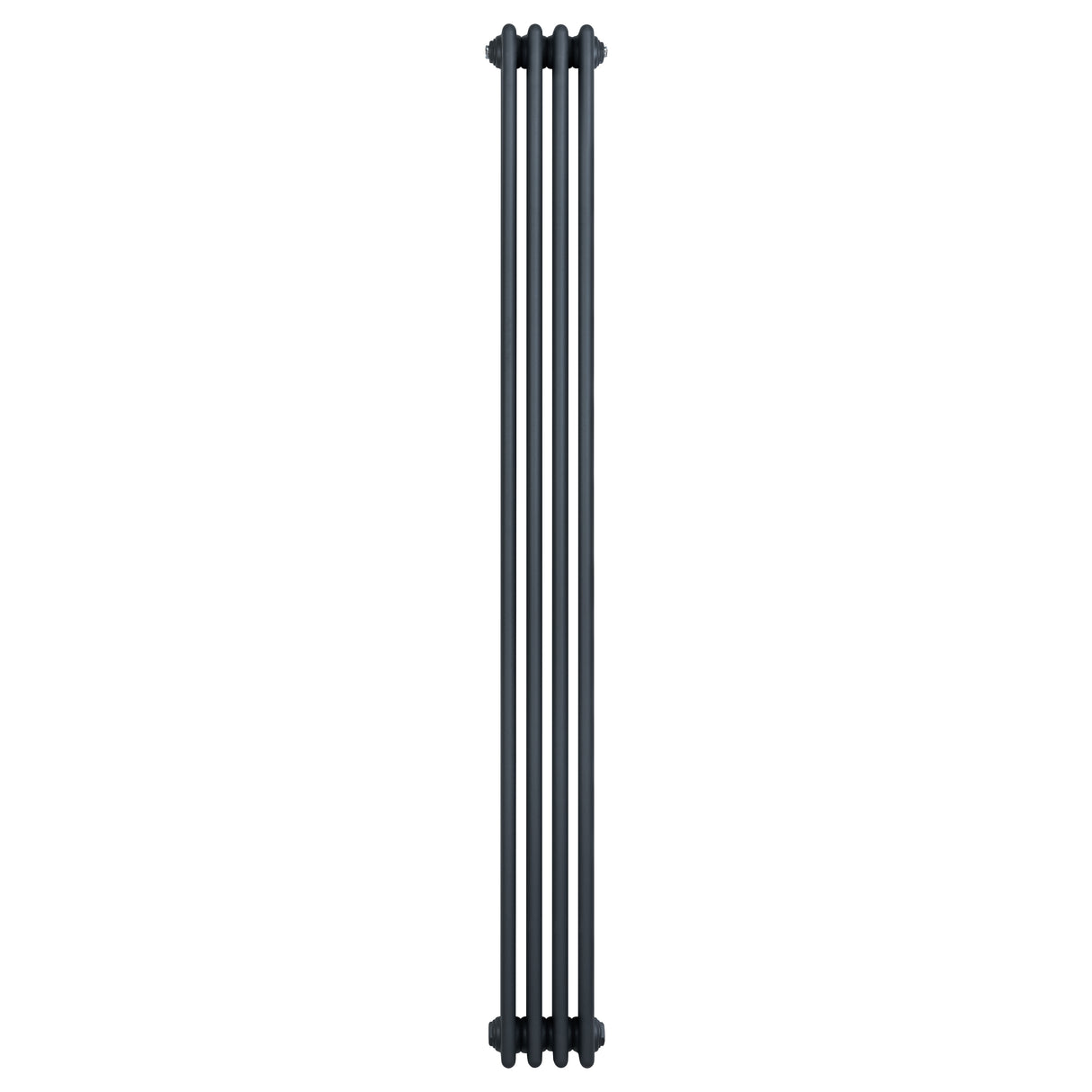 Radiatore verticale a 4 colonne, 1800 x 200 mm, colore antracite, design elegante e moderno, superficie liscia e finitura opaca