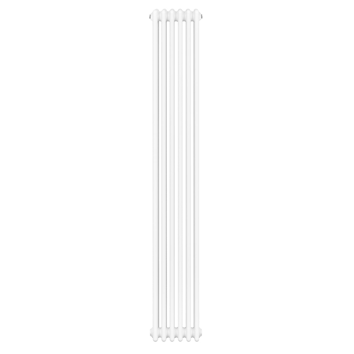 Radiatore tradizionale verticale a 4 colonne, 1800 x 290 mm, finitura bianca lucida, design elegante e minimalista per interni moderni