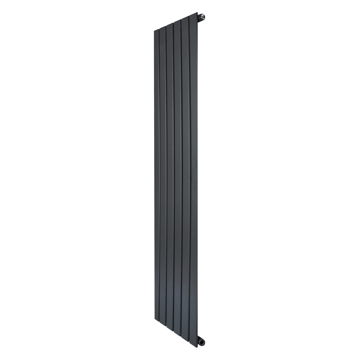 Radiatore piatto a colonna verticale 1600 x 420 mm in antracite, con finitura liscia e linee moderne per un design elegante