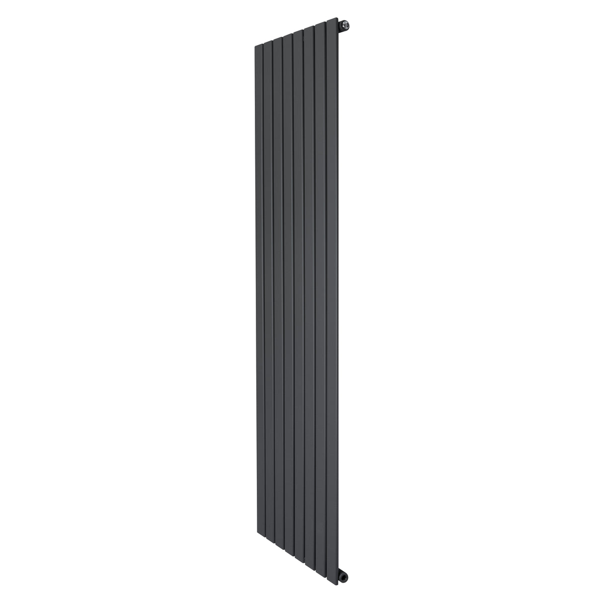 Radiatore piatto a colonna singola verticale 1800 x 560 mm in antracite, con finitura liscia e design moderno, ideale per spazi eleganti