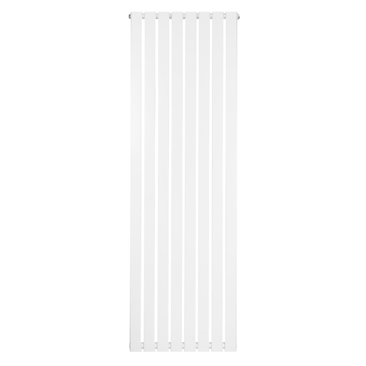 Radiatore piatto a colonna singola verticale, 1800 x 560 mm, finitura bianca lucida con linee eleganti e design moderno