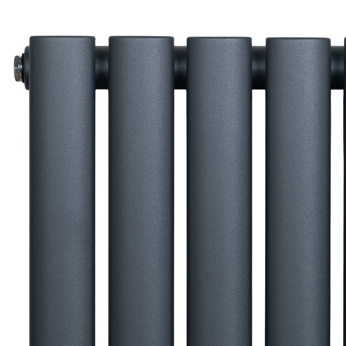 Radiatore Ovale a Colonna Singola Orizzontale 600 x 600 mm Antracite