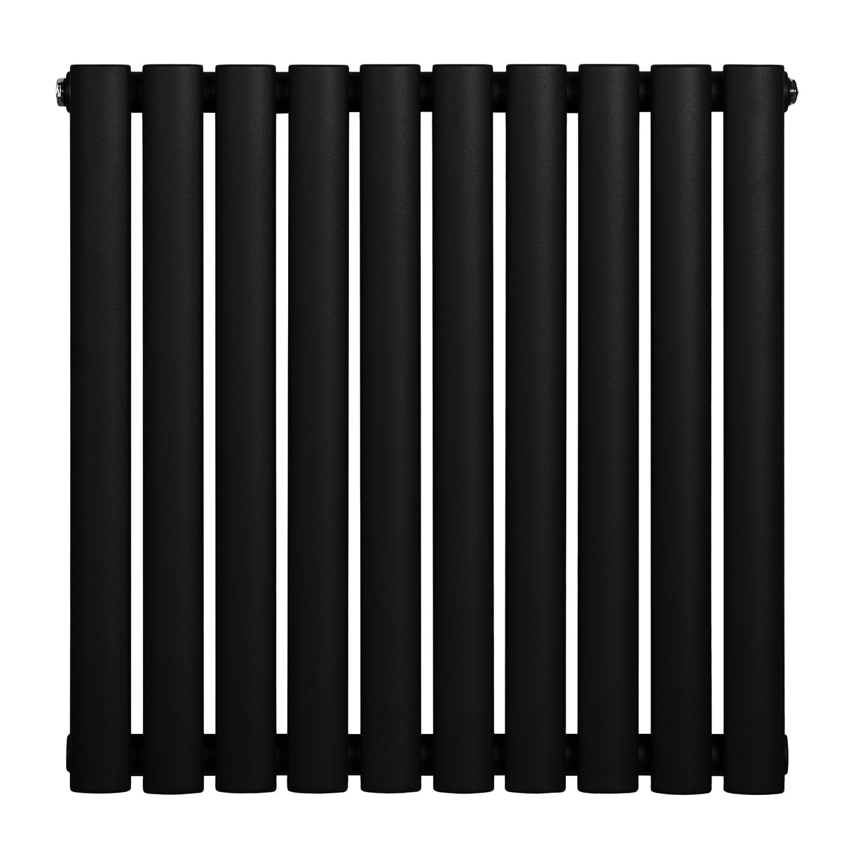 Radiatore Ovale a Colonna Singola Orizzontale 600 x 600 mm Nero