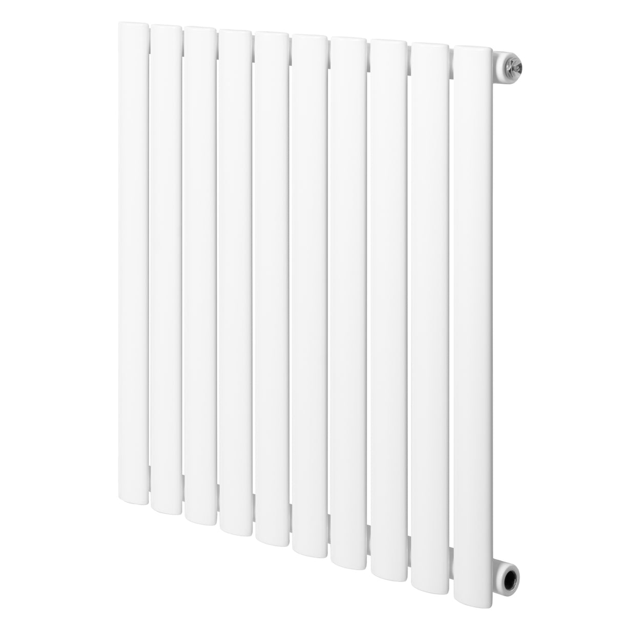 Radiatore Ovale a Colonna Singola Orizzontale 600 x 600 mm Bianco