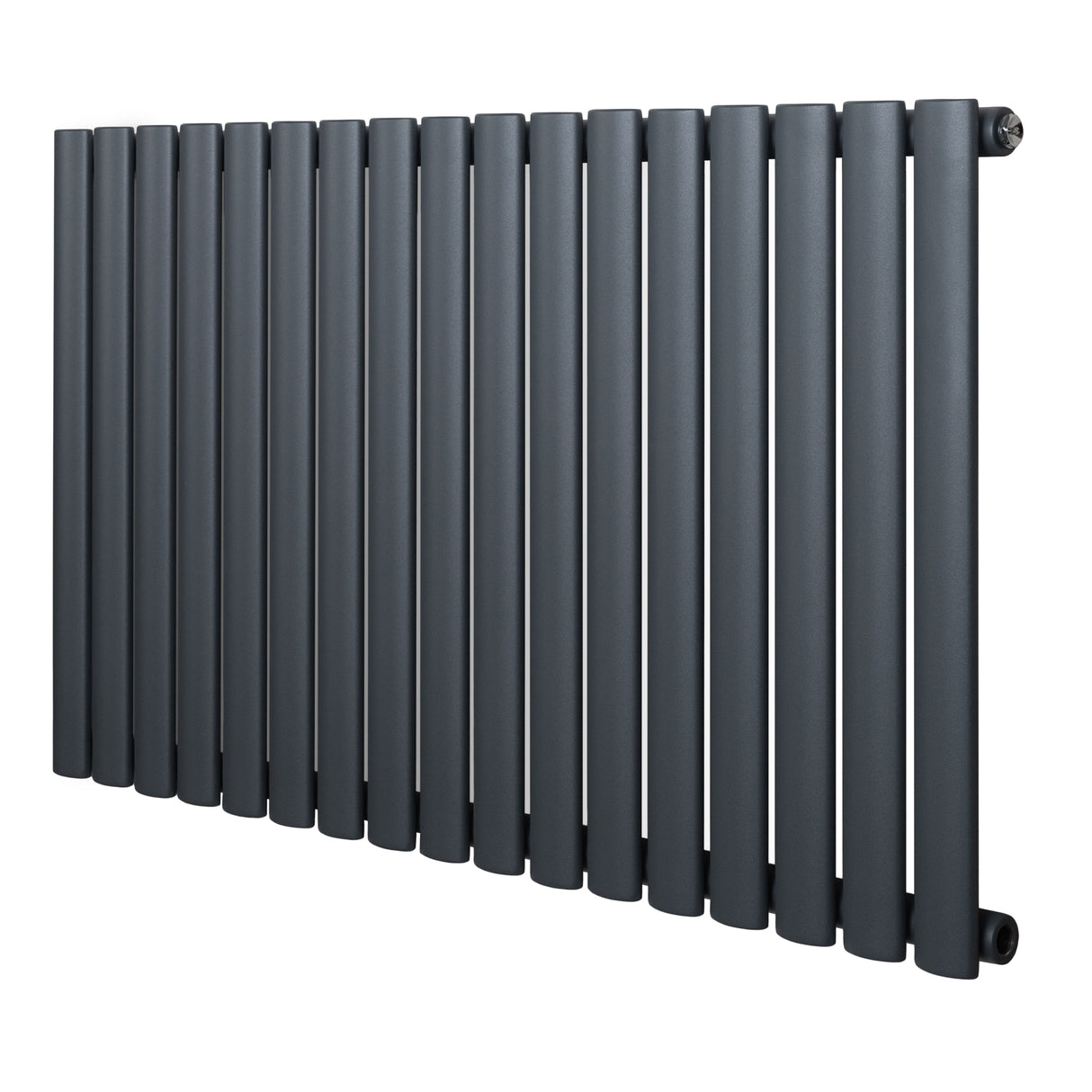 Radiatore Ovale a Colonna Singola Orizzontale 600 x 1020 mm Antracite